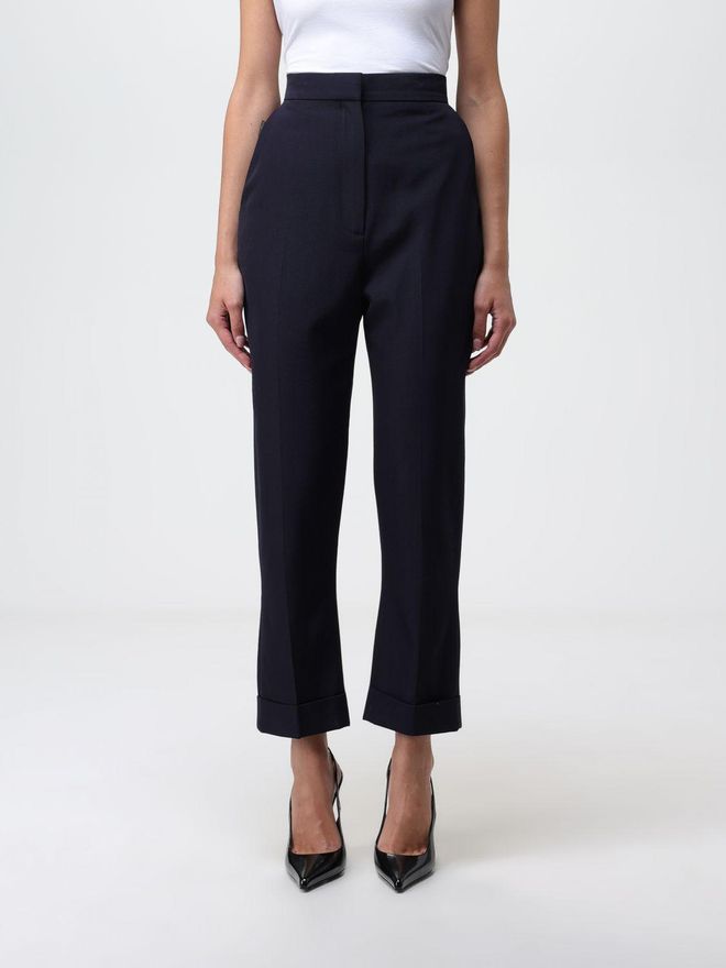 パンツ Alexander Mcqueen Navy Blue Wool Pant Alexander McQueen Navy Wool Trousers Alexander McQueen