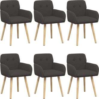vidaXL Sillas De Comedor 6 Uds. Boucl&eacute; Gris Oscuro 59 X 57 X 85 Cm Vidaxl