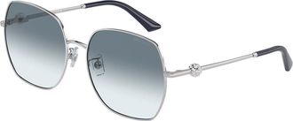 Jimmy Choo London JC4008HD Asian Fit 300219 Womens Sunglasses Silver Size 59