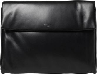 Dolce & Gabbana Zwarte leren clutch van Dolce & Gabbana - Heren - Laptoptassen - Zwart - ONE Size - Leer - Tassen