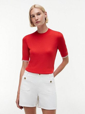 Tommy Hilfiger Jersey de manga corta ribeteado con seda