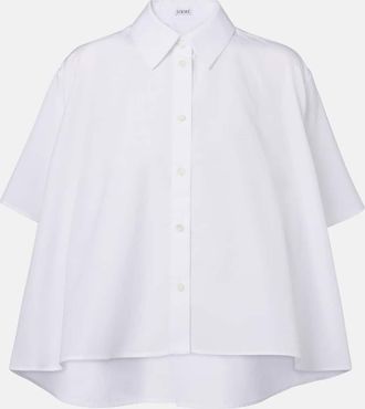 Loewe Camicia oversize in cotone con logo