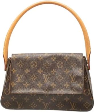 Louis Vuitton Pre-owned Shoulder Bags, female, Brown, Size: ONE SIZE Pre-owned The Looping Mini