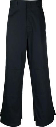 Palm Angels Sartorial-tape Straight-leg Broeken - Heren - Wijde Broeken - Blauw - S - Katoen - Broeken
