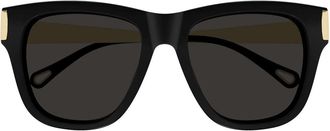Chlo&eacute; Sunglasses Ch0349 S 001 Black Gold/Gray Woman