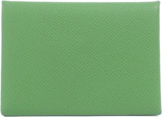 Hermès Green Epsom Leather Coin Purse/Coin Case (Pre-Owned)