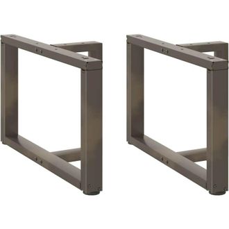 vidaXL Vidaxl - Patas Para Mesa De Centro En Forma De T (2 Unidades), Color Negro, 70 X 25 X (42-43) Cm, Acero