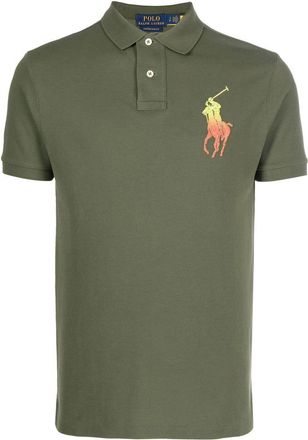 Polo Ralph Lauren embroidered-logo short-sleeve polo shirt - men - Cotton - S - Green