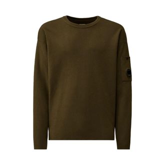 C.P. Company Round-neck Knitwear, male, Green, Size: 2XL 20Cmkn097A Round-neck Knitwear