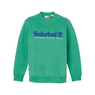 Timberland Hoodies & sweatvesten, Heren, Groen, L, Katoen, Classica Crewneck Sweatshirt