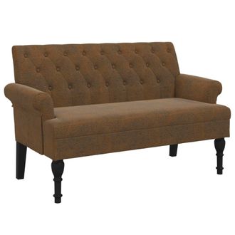 vidaXL Vidaxl - Banco Con Respaldo Ante Sint&eacute;tico Marr&oacute;n 120x62x75,5 Cm