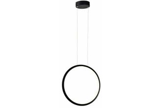 Reality L&aacute;mpara Colgante Moderna, Anillo Vertical Negro, &Oslash;33 Cm, Led Ragi 18w, Rea334601-02 Reality