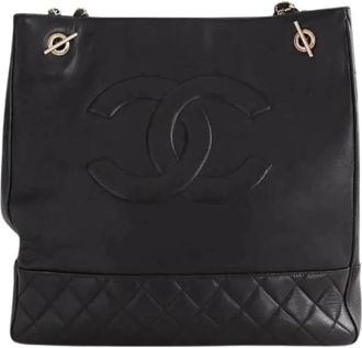 Chanel Pre-owned Leren Schoudertas - Dames - Vintage Shopper - Zwart - ONE Size - Leer - Vintage