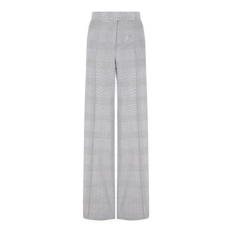 Max Mara Wide-Leg Tailored Trousers - female - Max Mara - Wide Trousers - Gray - 2XS - Trousers