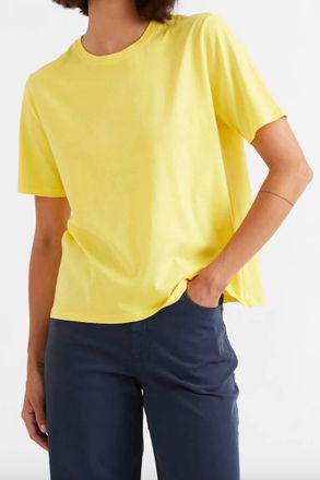 Kule Modern Crewneck T Shirt In Yellow