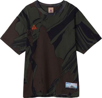 Nike Mens Nike x ACG Series Colorblock Round Neck Short Sleeve Black T-Shirt CW2295-325