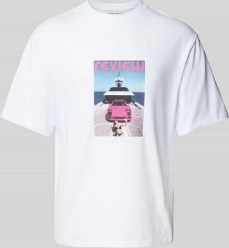 Review T-Shirt mit Fotoprint in Weiss, Gr&ouml;&szlig;e XL