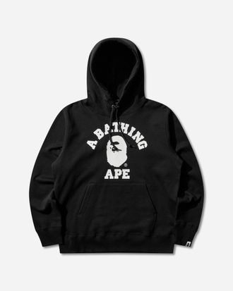 A Bathing Ape Men s College Pullover Hoodie Black