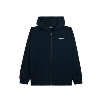 Freddy Felpa full zip con cappuccio in jersey e tasche a marsupio