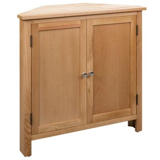 vidaXL Armario De Esquina De Madera Maciza De Roble 80x33,5x78 Cm Vidaxl