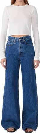 Slvrlake Denim Super Wide Jean In Sweet Memory