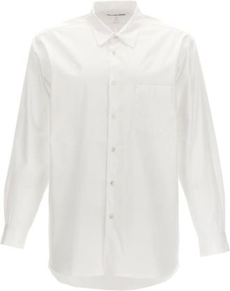 Comme Des Garçons Heren, Overhemden, Wit, Maat: XL Katoen