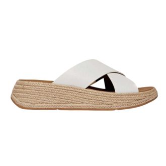 FitFlop Dames/Dames Leren Platte Slippers (Wit)