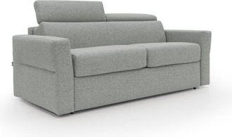 Divani.Store Divani.store - Avalon Sof&aacute; Cama Con Colch&oacute;n De 18 Cm De Altura En Tejido Impermeable 220 Cm (160x197 Cm) Gris Claro