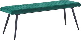 Ainpecca Ainpecca - Dining Bench Vintage Dinner Lounge Stool with Metal legs Dining Room Hall Bench Doorway Dinner Long Bench Green Velvet 129cm Length