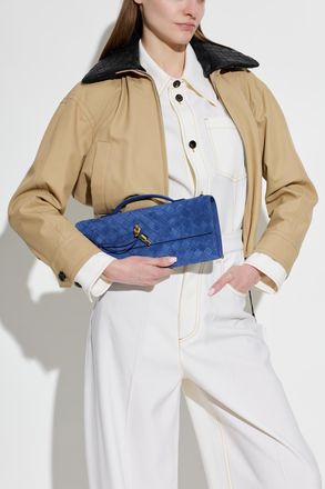 Bottega Veneta Clutch Andiamo Small, Womens, Blue