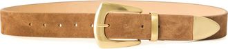 B-Low The Belt Jordana Suede Belt in Bronze Brushed Brass at Nordstrom, Size X-Small