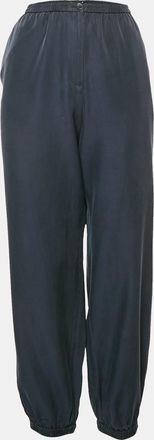 Joseph Navy Blue Cotton Blend Trousers