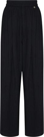 Silvian Heach Elastische Fluid Broek - Dames - Wijde Broeken - Zwart - L - Broeken