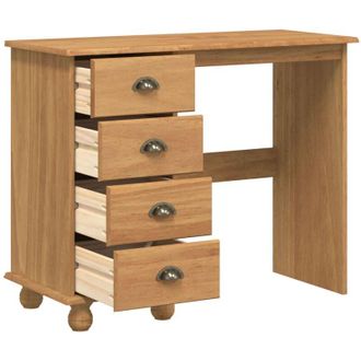 vidaXL Escritorio Marr&oacute;n 95 X 40 X 75 Cm Madera Maciza De Pino Vidaxl
