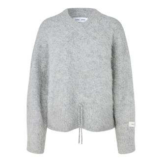 Sams&oslash;e & Sams&oslash;e Salo V-Neck - Dames - Truien - Grijs - Maat: S Leer