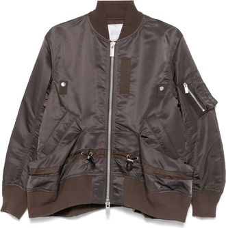 sacai Bomber con coulisse - Marrone