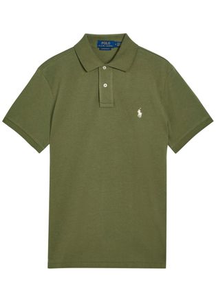 Polo Ralph Lauren Logo Cotton Polo Shirt - Green - XL