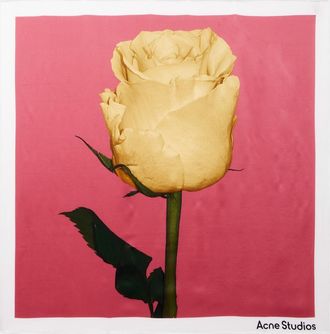 Acne Studios Floral silk satin scarf