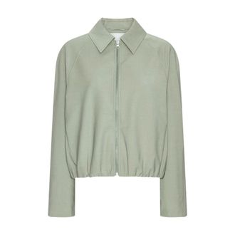 Birgitte Herskind Light Jackets, female, Gray, Size: S Tailored Bomber Jacket