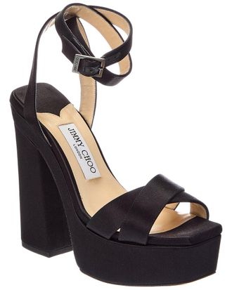 Jimmy Choo London Gaia 140 Satin Platform Sandal