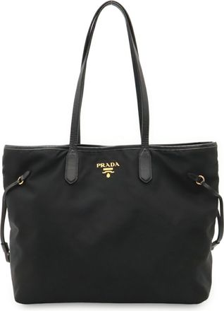 Prada Black Nero Nylon Shoulder Bag Tote Bag (Pre-Owned)