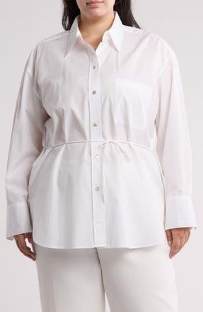 Vince Oversize Cotton Button-Up Shirt in Optic White at Nordstrom Rack, Size 3X