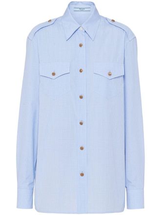 Prada Prince of Wales-check shirt - Blue