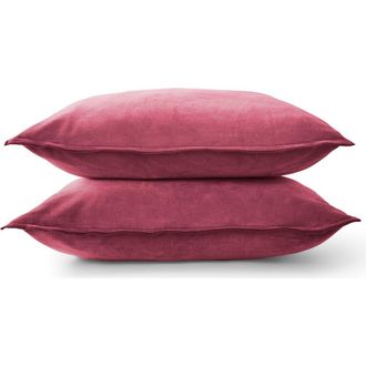 Christy Harewood Luxury Double Sided Velvet Sham Pair in Fuchsia at Nordstrom