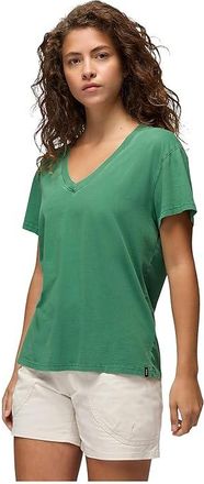 Prana Everyday V-neck T-Shirts Womens Workout Jade : LG (Womens 12-14), Cotton