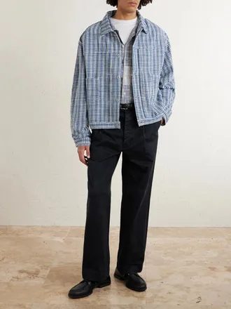 Story mfg. Sundae Checked Cotton Jacket