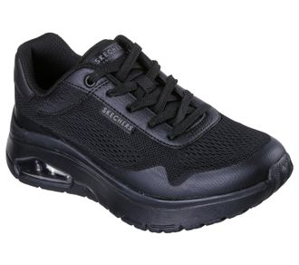 Skechers Womens Uno Flex Spring On Air Sneaker, Black Hot Melt/Mesh, 4 UK