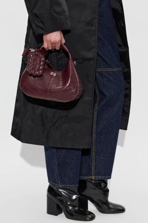 Ganni Handbag Made Of Eco Leather, Womens, Burgundy