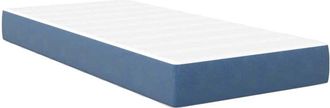 vidaXL Bed Mattress with Mattress Blue 100 x 200 cm Fabric Vidaxl