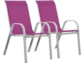Habitat & Jardin Conjunto de 2 sillones de jard&iacute;n rosa 535 x 75 x 92 cm